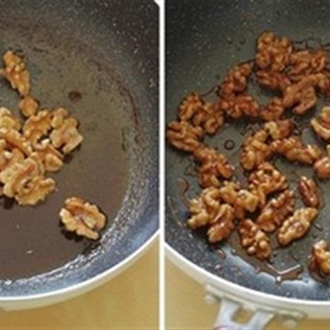 Cách làm salad đào với hạt hồ đào