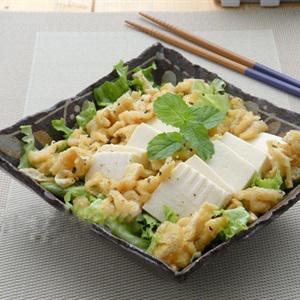 Cách làm salad đậu hũ xà lách