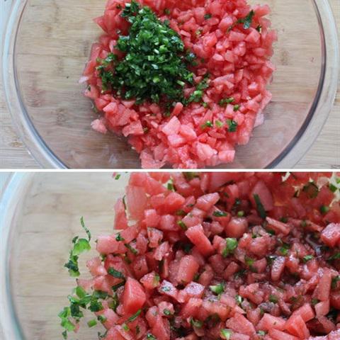 Cách làm salad dưa hấu mix dưa leo