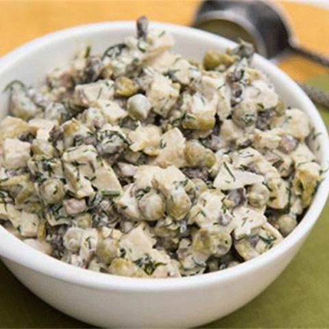 Cách làm salad gà nấm đậu Hà Lan