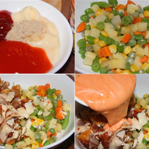 Cách làm salad gà rau củ