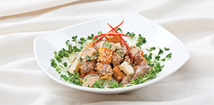 Salad khoai trộn thịt bò