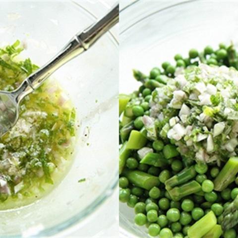 Cách làm salad măng tây và đậu Hà Lan