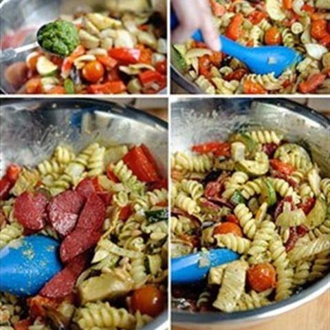 Cách làm salad nui trộn