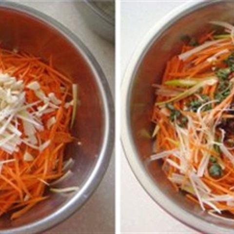 Cách làm salad rau mầm trộn bún