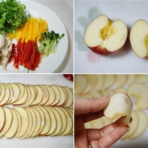 Cách làm salad táo cuộn