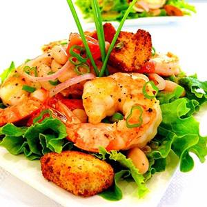 Cách làm salad tôm đậu trắng