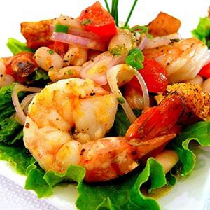 Cách làm salad tôm đậu trắng