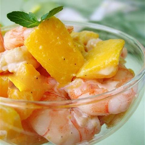Cách làm salad tôm xoài