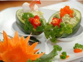 Salad trái bơ cua bể