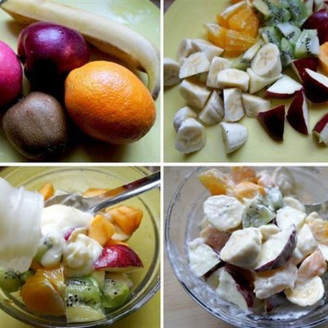 Cách làm salad trái cây trộn sốt