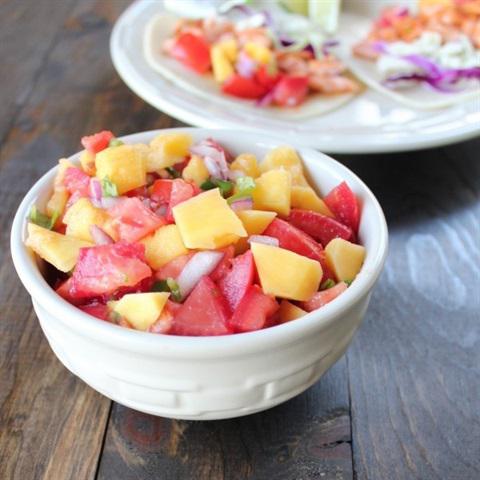 Cách làm salad xoài cà chua