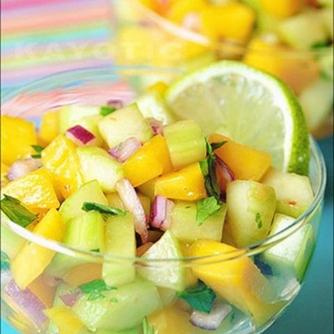 Cách làm salad xoài dưa leo