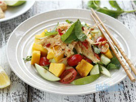 Salad xoài trộn mực