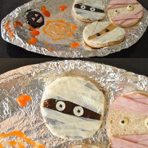 Cách làm sandwich xác ướp cho Halloween