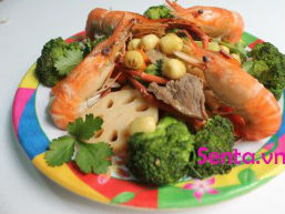 Sen xào tôm bông cải