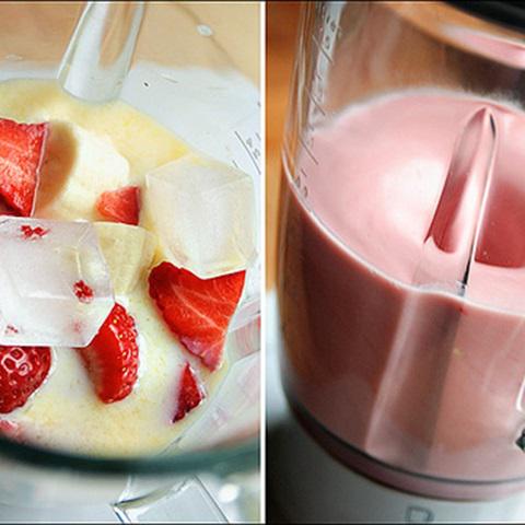 Cách làm sinh tố chuối và dâu tây