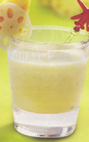 Sinh tố củ sen dừa