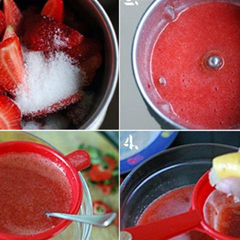 Cách làm sinh tố dâu tây vị chanh