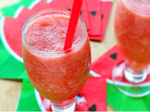 Sinh tố dưa hấu, táo
