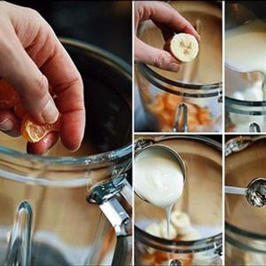 Cách làm sinh tố quýt chuối và sữa tươi