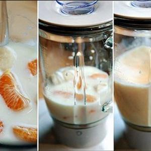 Cách làm sinh tố quýt chuối và sữa tươi