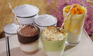 Smoothies sữa chua vị nho thanh nhiệt giải khát nhanh chóng