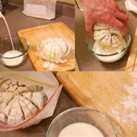 Cách làm snack hành tây hoa cúc