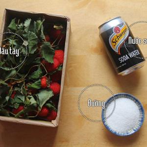 Cách làm soda siro dâu tây