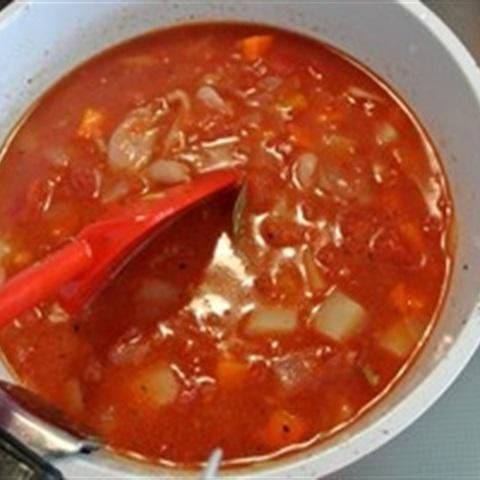 Cách làm soup cà chua rau củ