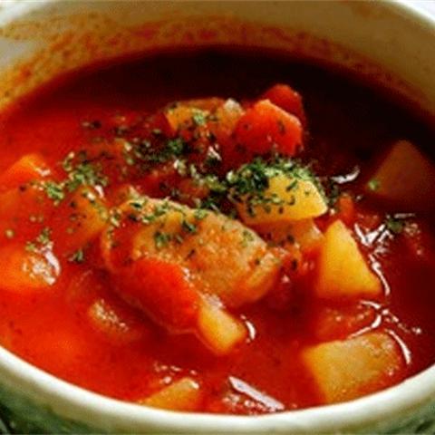 Cách làm soup cà chua rau củ