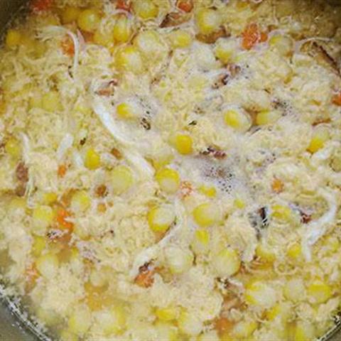 Cách làm soup trứng nấu bắp