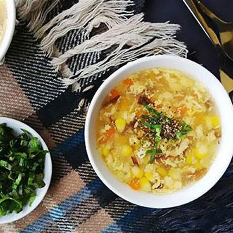 Cách làm soup trứng nấu bắp