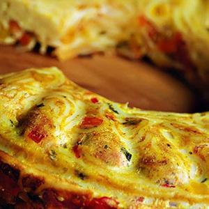 Cách làm spaghetti hình bánh pie