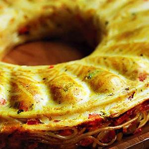 Cách làm spaghetti hình bánh pie