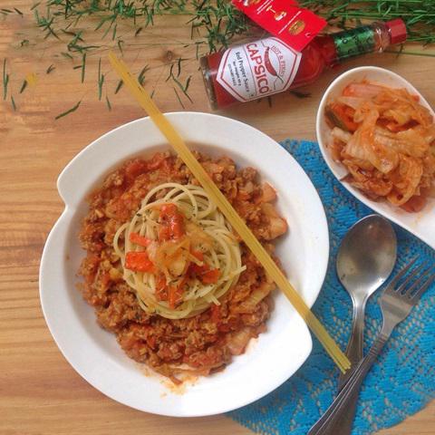 Cách làm spaghetti kim chi