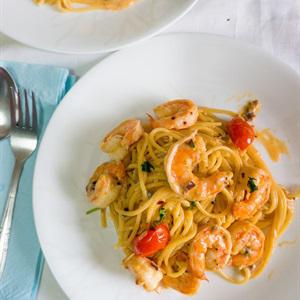 Cách làm spaghetti sốt tôm kem