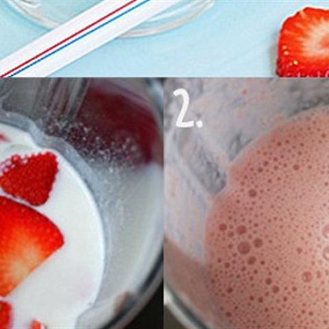Cách làm sữa lắc dâu tây