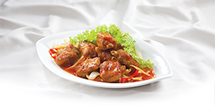 Sườn chiên giấm đỏ