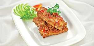 Sườn chiên sả ớt