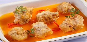 Sườn chiên xốt chanh dây