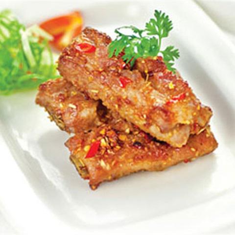 Cách làm sườn heo non chiên sả ớt