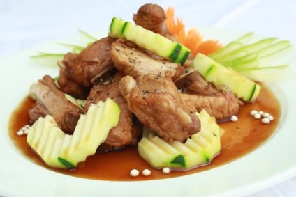 Sườn kho đu đủ