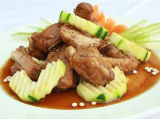 Sườn kho đu đủ