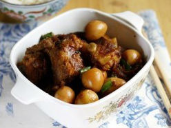 Sườn non kho trứng chim cút