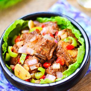 Cách làm sườn non om cay