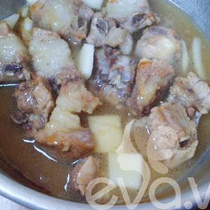 Cách làm sườn non rim cùi dừa