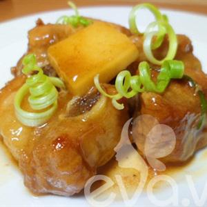 Cách làm sườn non rim cùi dừa