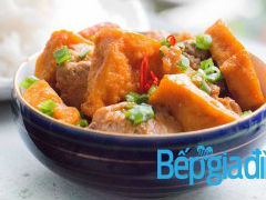 Sườn non xào đậu hũ