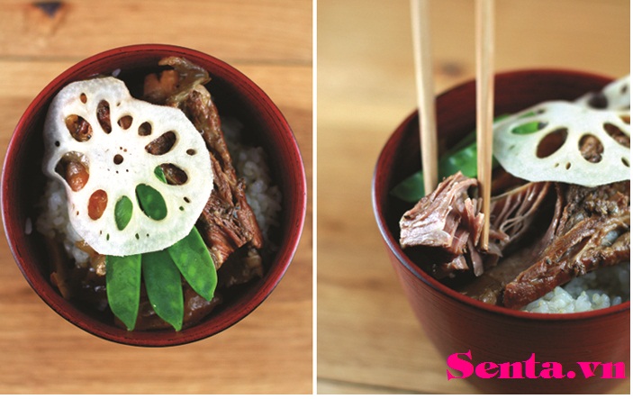 Sườn om củ sen kiểu Nhật